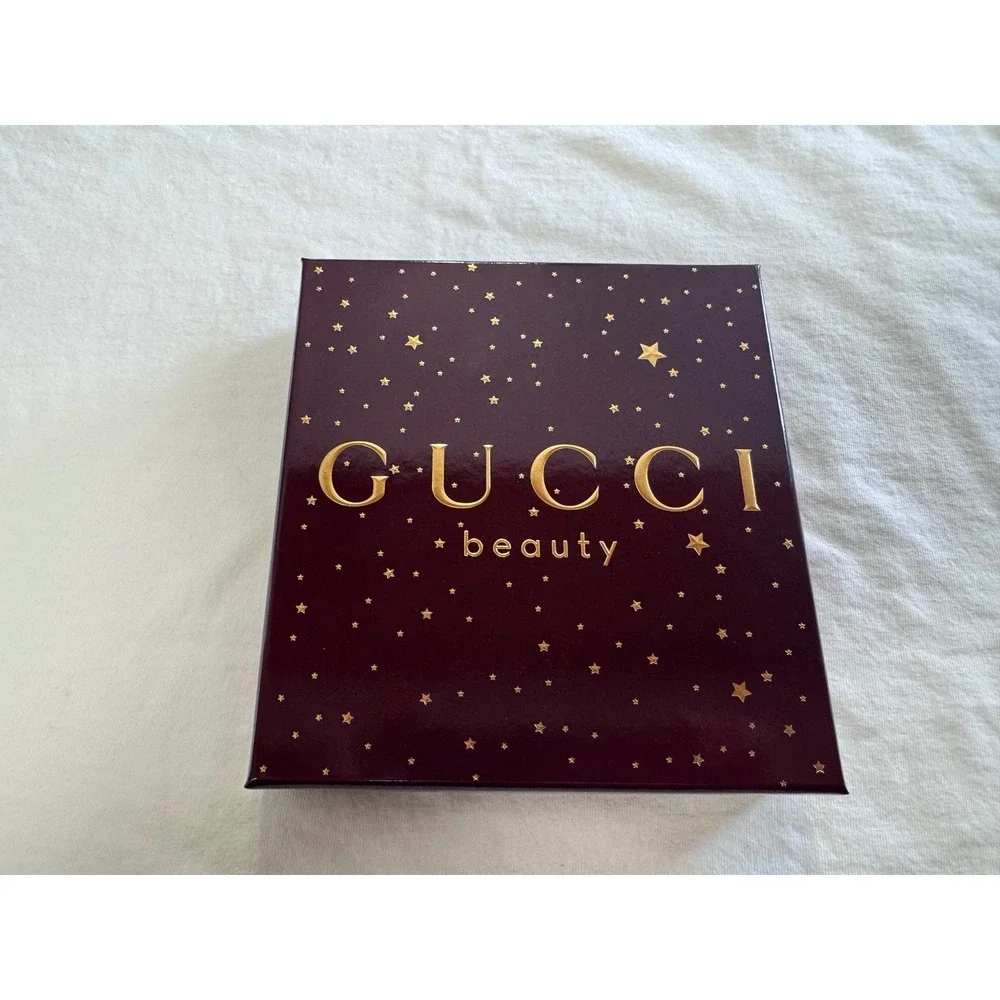 Gucci Beauty Rosso Ancora Lip Set Matte Liquid &‎ Brillant Lipstick 3 Piece Kit